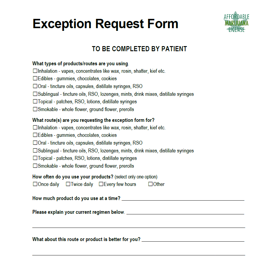 exception requests