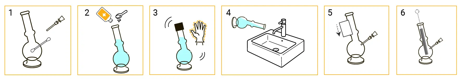 cleaning bong
